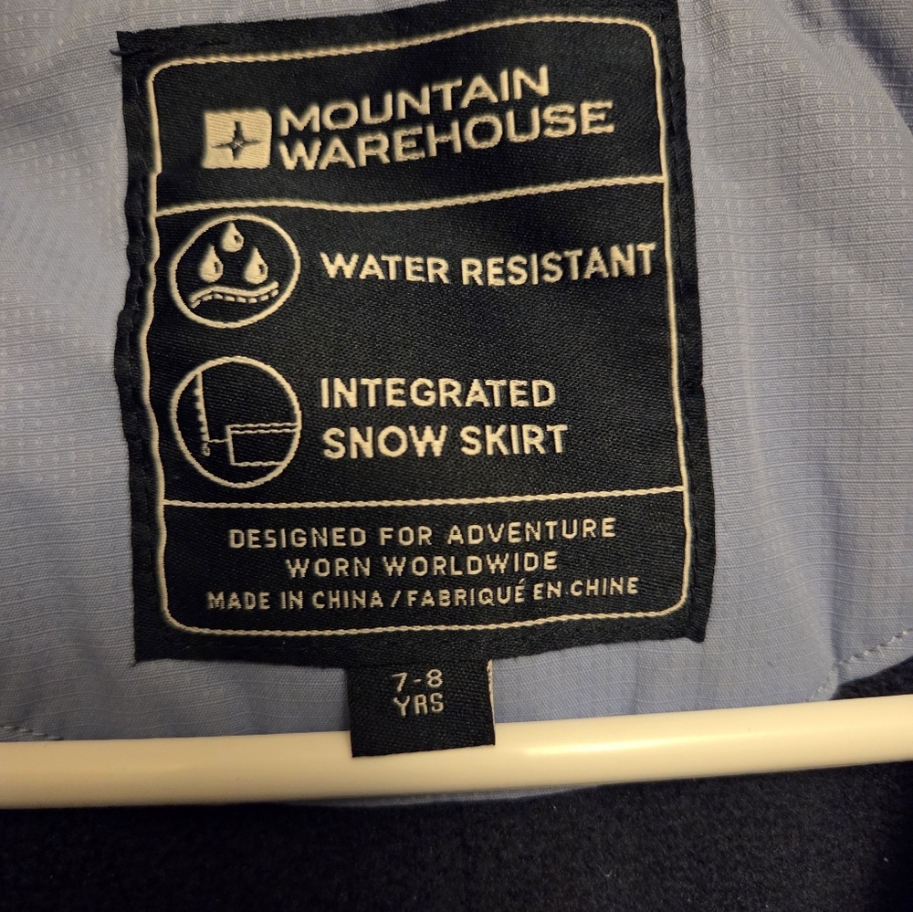 Mountain Warehouse Purple Fleece Lined Snow Ski Jacket Size 7-8Yrs - Picture 5 of 8